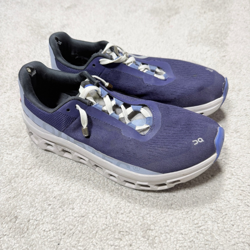 On Women 9.5 Cloudmonster Purple Blue Running Shoes CloudTec Sneaker